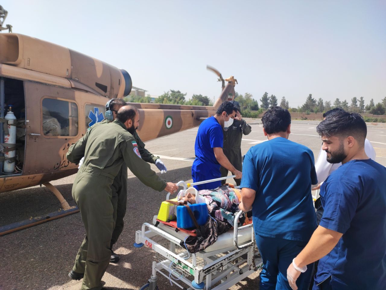 پذیرش زائر پیاده امداد هوایی