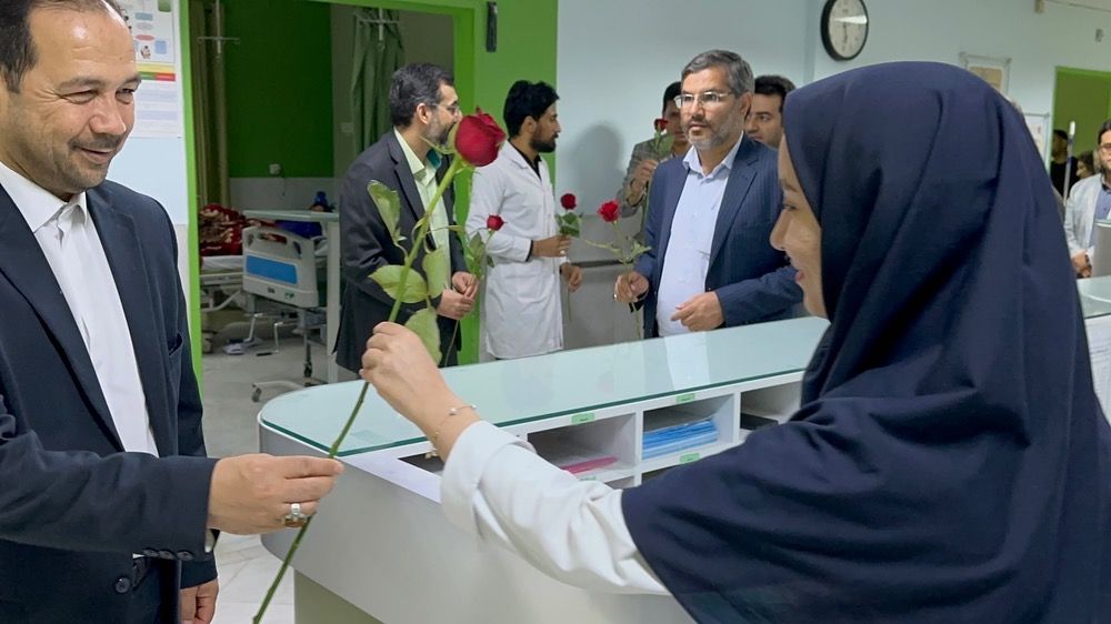 حضور اعضای شورای شهر مشهد مقدس در بیمارستان طالقانی