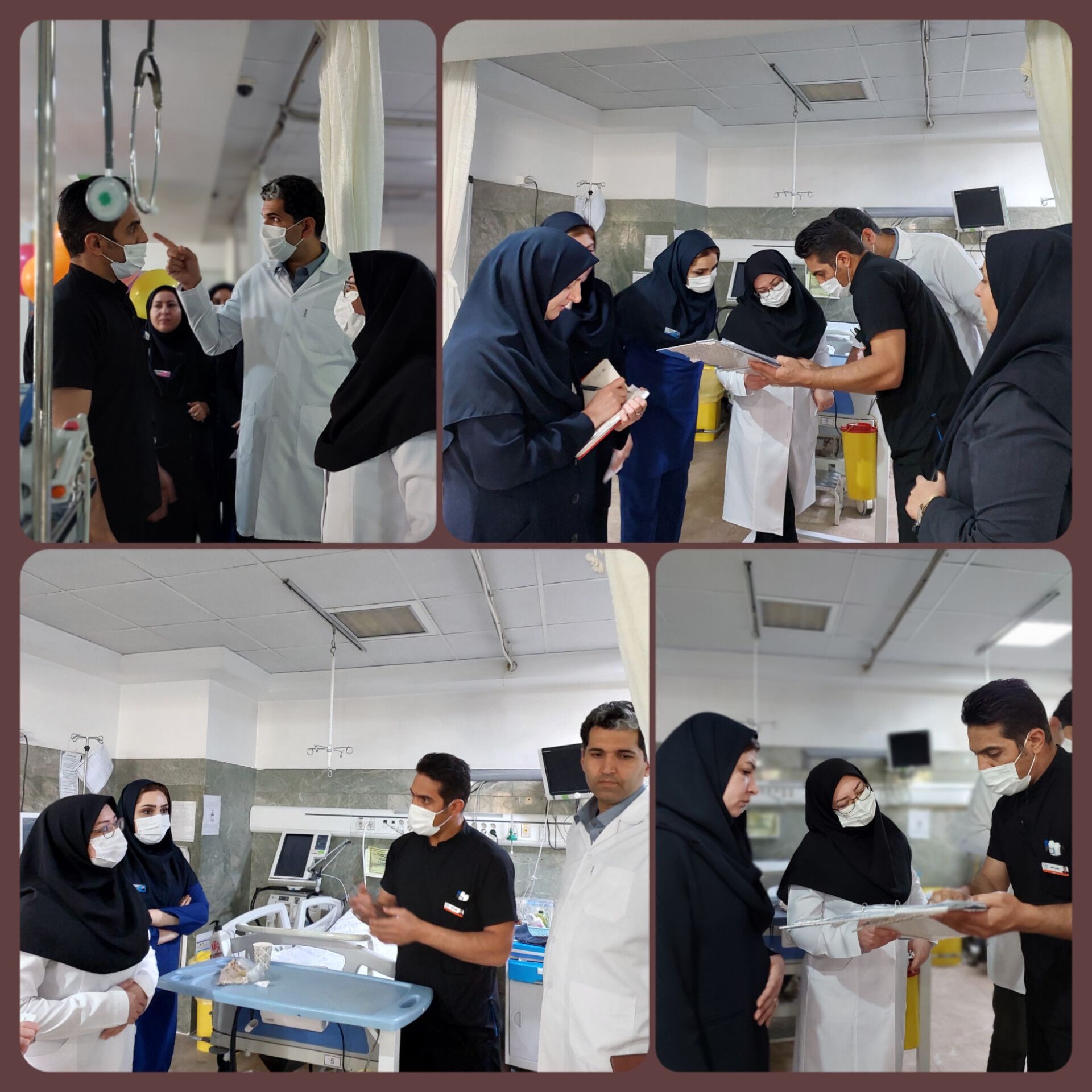 ند ایمنی بیمار از بخش ICU2  توسط تیم مدیریتی بیمارستان طالقانی انجام شد